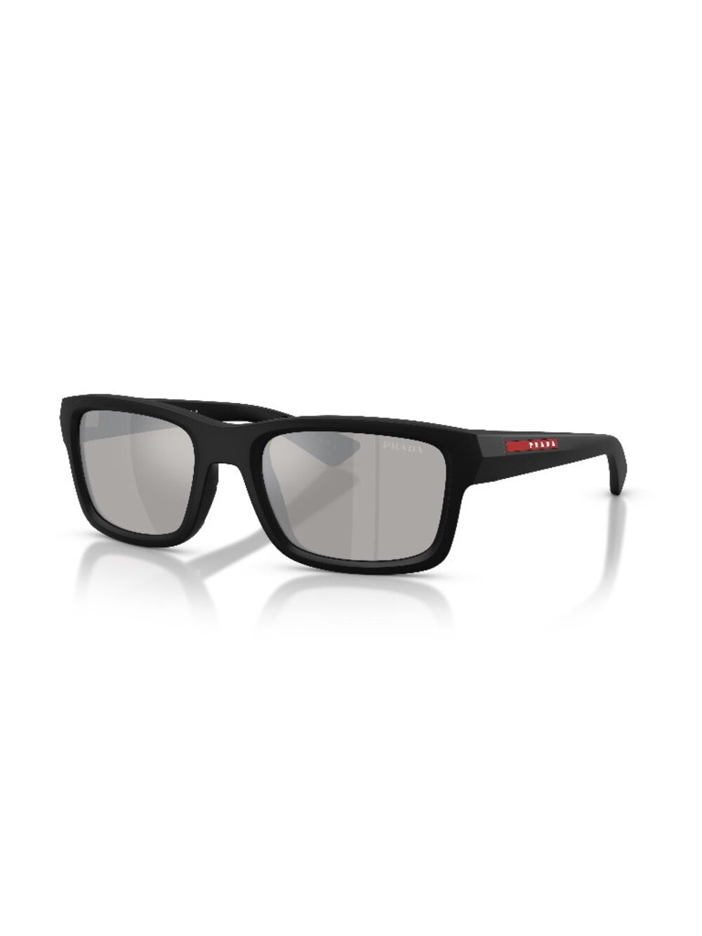 New Prada Linea Rossa Men's Sunglasses Black Grey Lens Injected Frame PS B10S 54